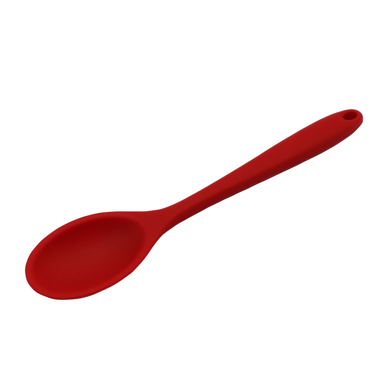 Factory wholesale silicone spoons, small semi-transparent and dense, children's complementary food tools, mini soup spoons, rice spoons, and salad spoons Item Picture