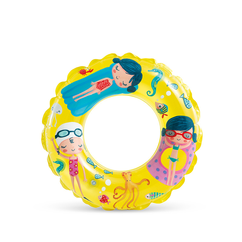 INTEX59242 transparent float ring children's inflatable swimming ring, swimming pool pvc cartoon baby armpit ring wholesale Application Scenario