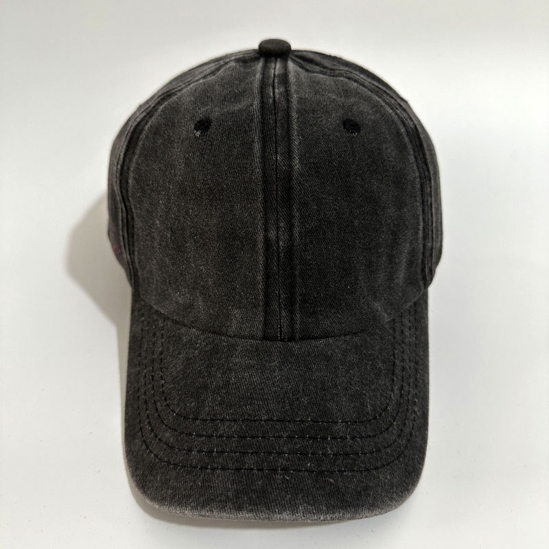 Washed Cotton Hat Baseball Cap Soft Cap Vintage Solid Color Custom Embroidered Logo Cross Border To Do Old Cowboy Hat Application Scenario