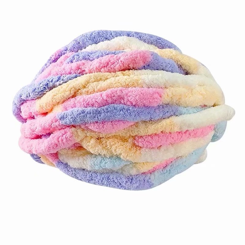 Thick wool yarn, Chenille blanket yarn, super thick Icelandic wool hand-woven single strand super thick ice strip yarn, animal nest yarn Item Picture