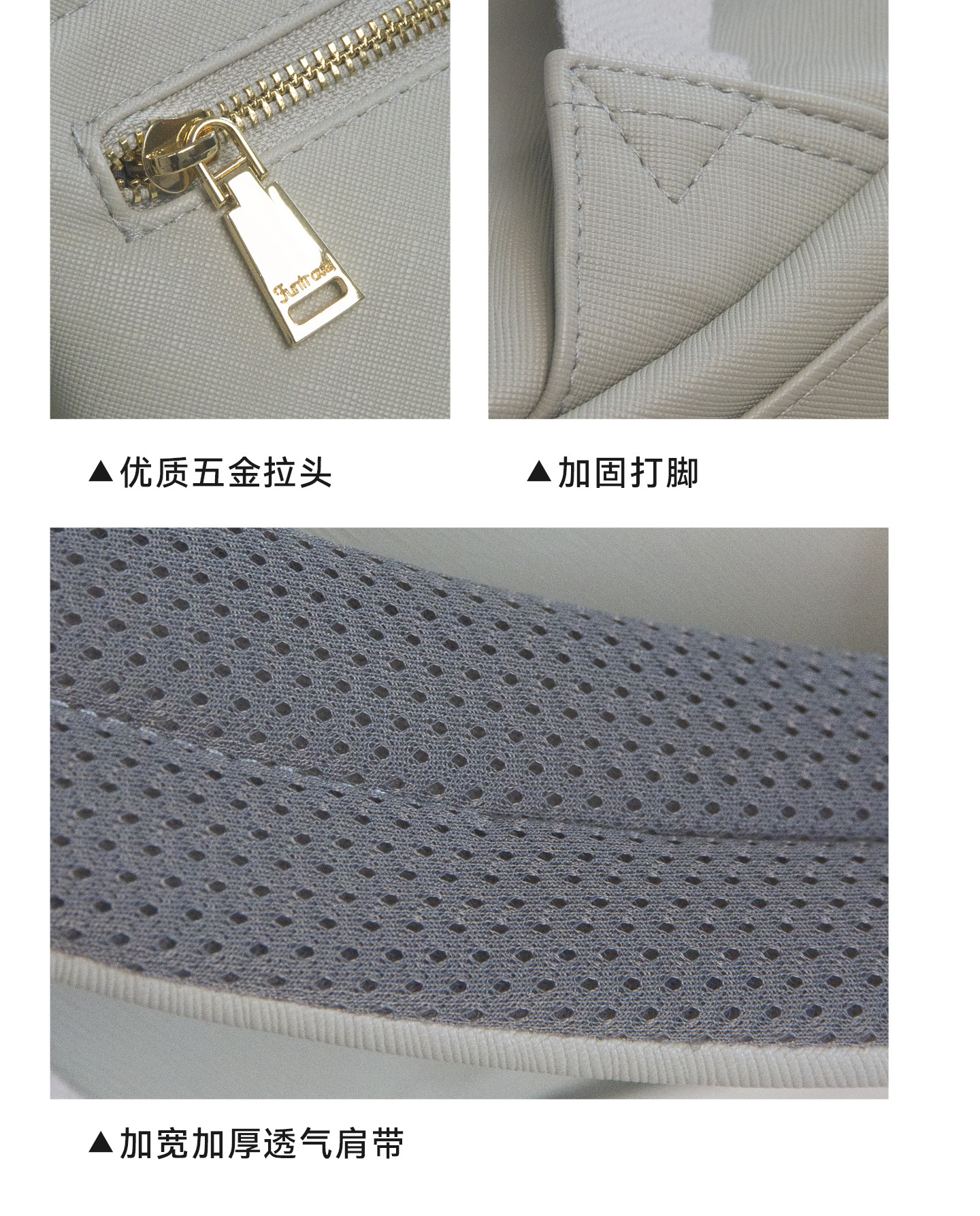 轻便通勤防水双肩包男女通用商务背包超纤皮电脑包旅游妈咪包14寸详情11