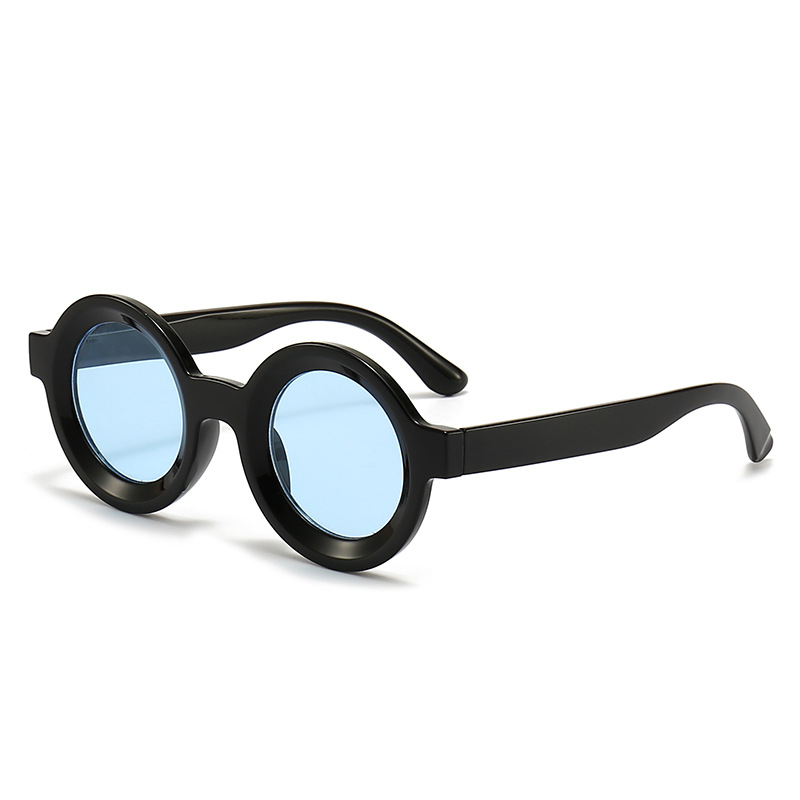 New cross-border fashionable round concave wide-leg sunglasses, retro style for men and women, trendy foreign trade Item Picture