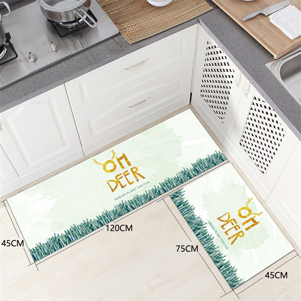 Foreign trade hot PVC leather kitchen mat home living room bedroom kitchen mat pattern variety welcome to the picture Item Picture