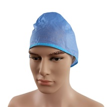 一次性无纺布医生帽系带头套护士帽工厂车间美容院医院防尘帽