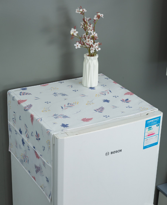 Dust-proof refrigerator cover with microwave oven cover cloth
