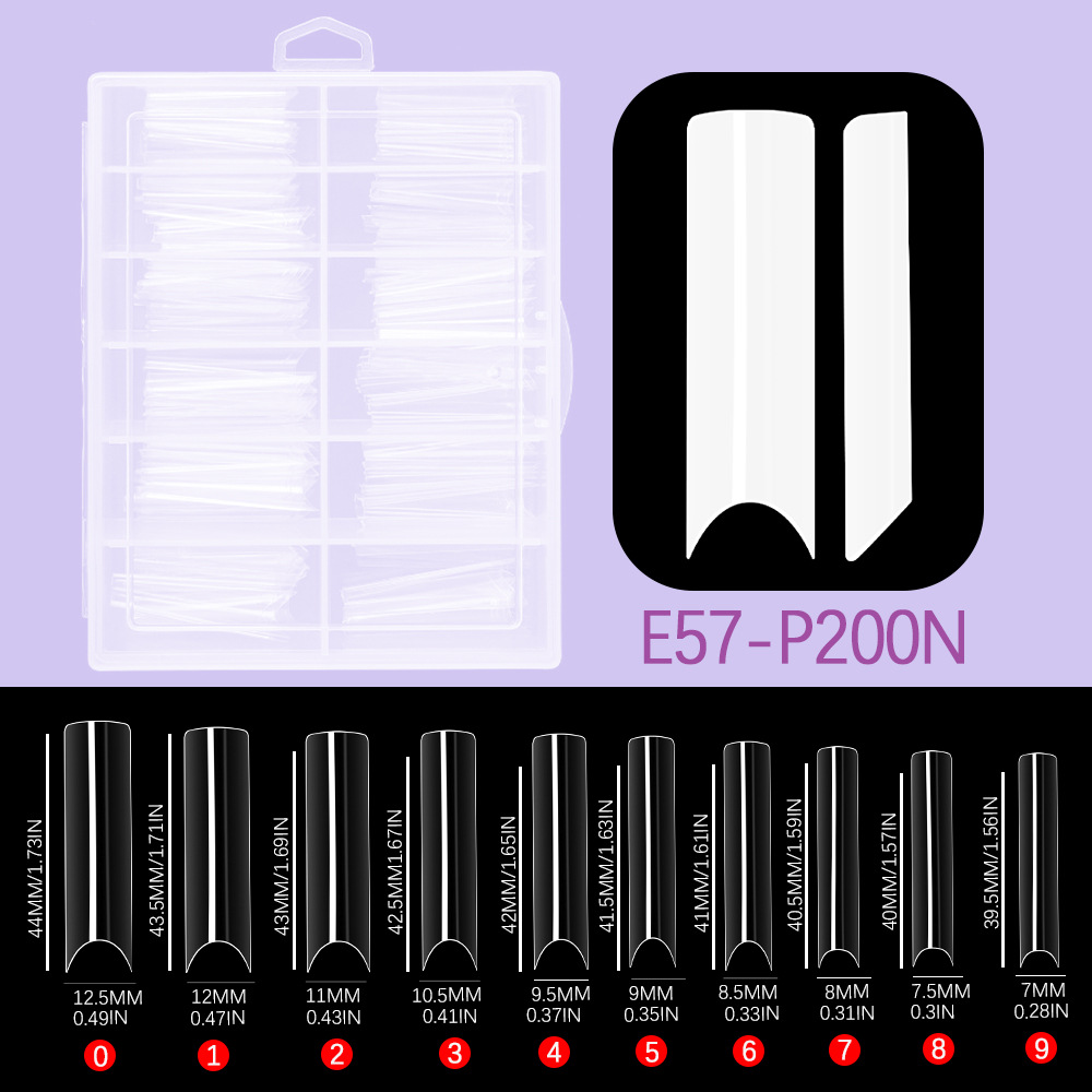 XXL NO C牛仔甲MAX超长平头法式假指甲XXL水管甲竹筒甲C跨境批发详情15