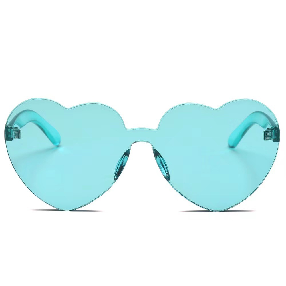 Corazón de melocotón gafas de sol amor gafas de sol jelly color sin marco corazón una pieza gafas de sol bola de regalo promocional Application Scenario