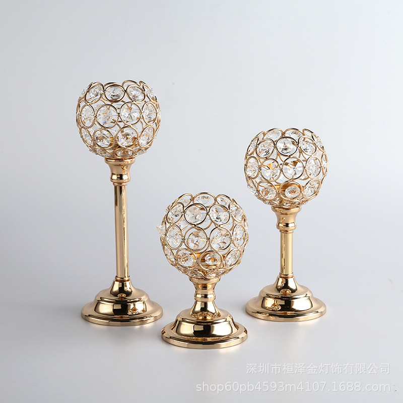 Cross-border Amazon European-style Nordic romantic dinner, retro modern dining table, wedding candle stand ornaments details Picture