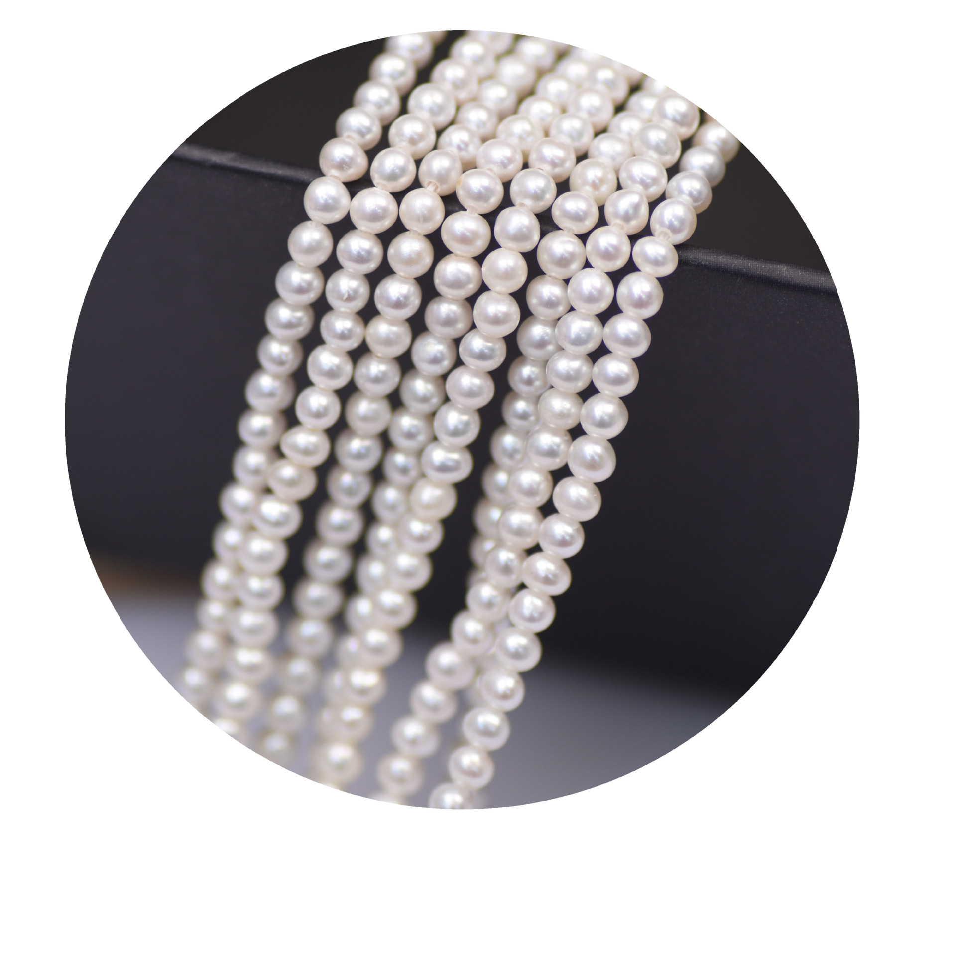 Live Source 3Mm Bright Light Little Baby Near Round Pearl Natural Freshwater Pearl Item Picture