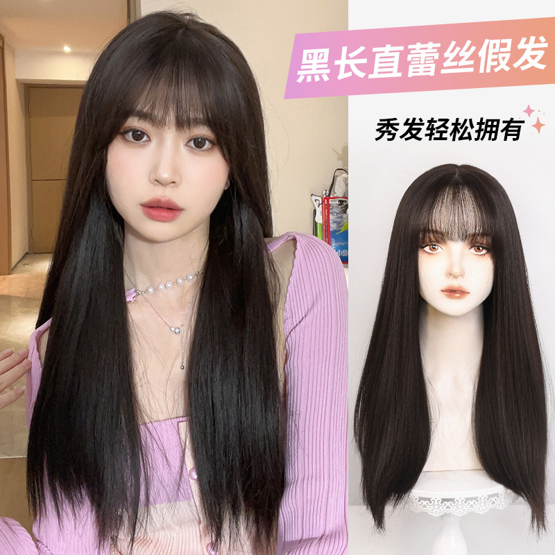 假发/假发片女时尚/柚子型马尾假发/胎毛十龙须发/漂染细节图