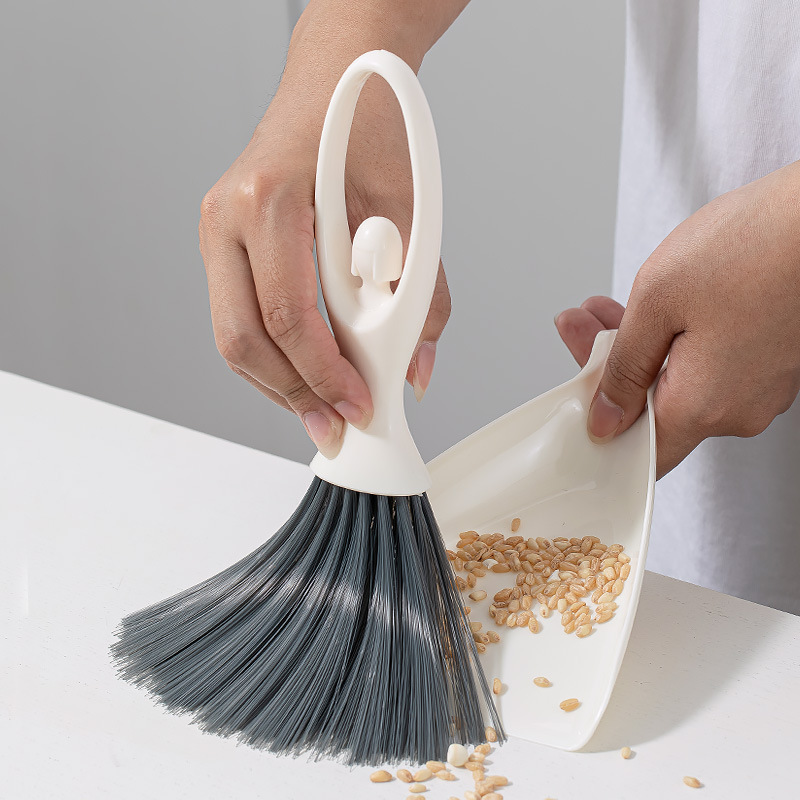 Household Desktop Cleaning Broom Dustpan Set Mini Dust Soft Hair Sweeper Bed Sweeping Broom Plastic Small Trash Shovel