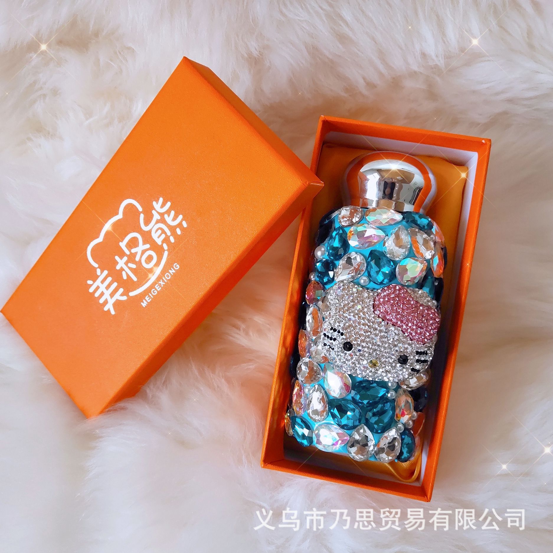 New Cat-head Tai O diamond water cup, diamond-encrusted stainless steel insulated cup, large capacity, high appearance level, 260ml pocket cup details Picture