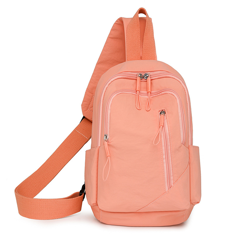 跨境时尚斜挎胸包2025新款胸包休闲尼龙布斜挎包骑行运动单肩