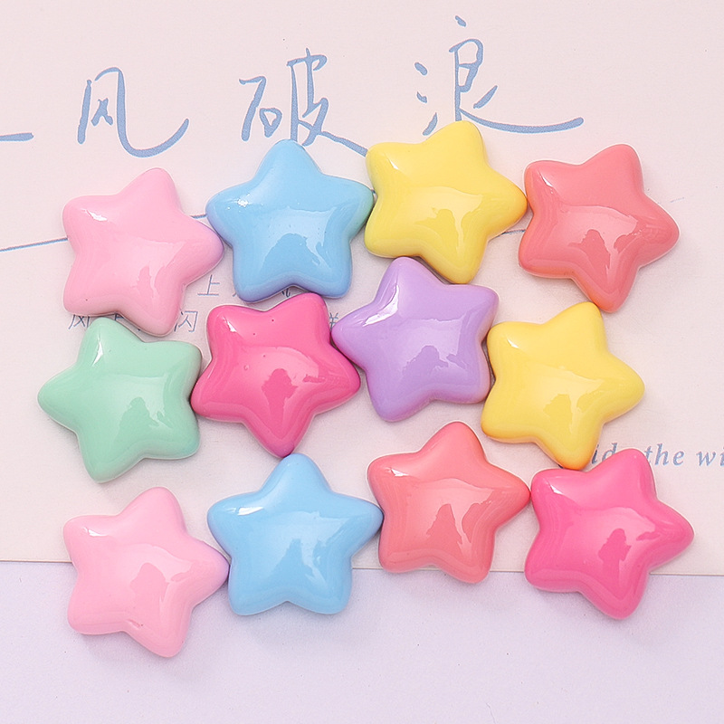 All Cute Bright Face Pentacle Diy Cream Glue Mobile Phone Shell Hair Accessories Cup Paste Resin Accessories Wholesale Specification drawing