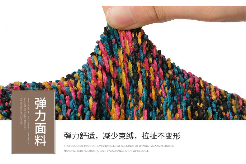 厂家直供棉纱雪尼尔手套冬季保暖防寒厚棉耐用防风针织尼龙手套详情14