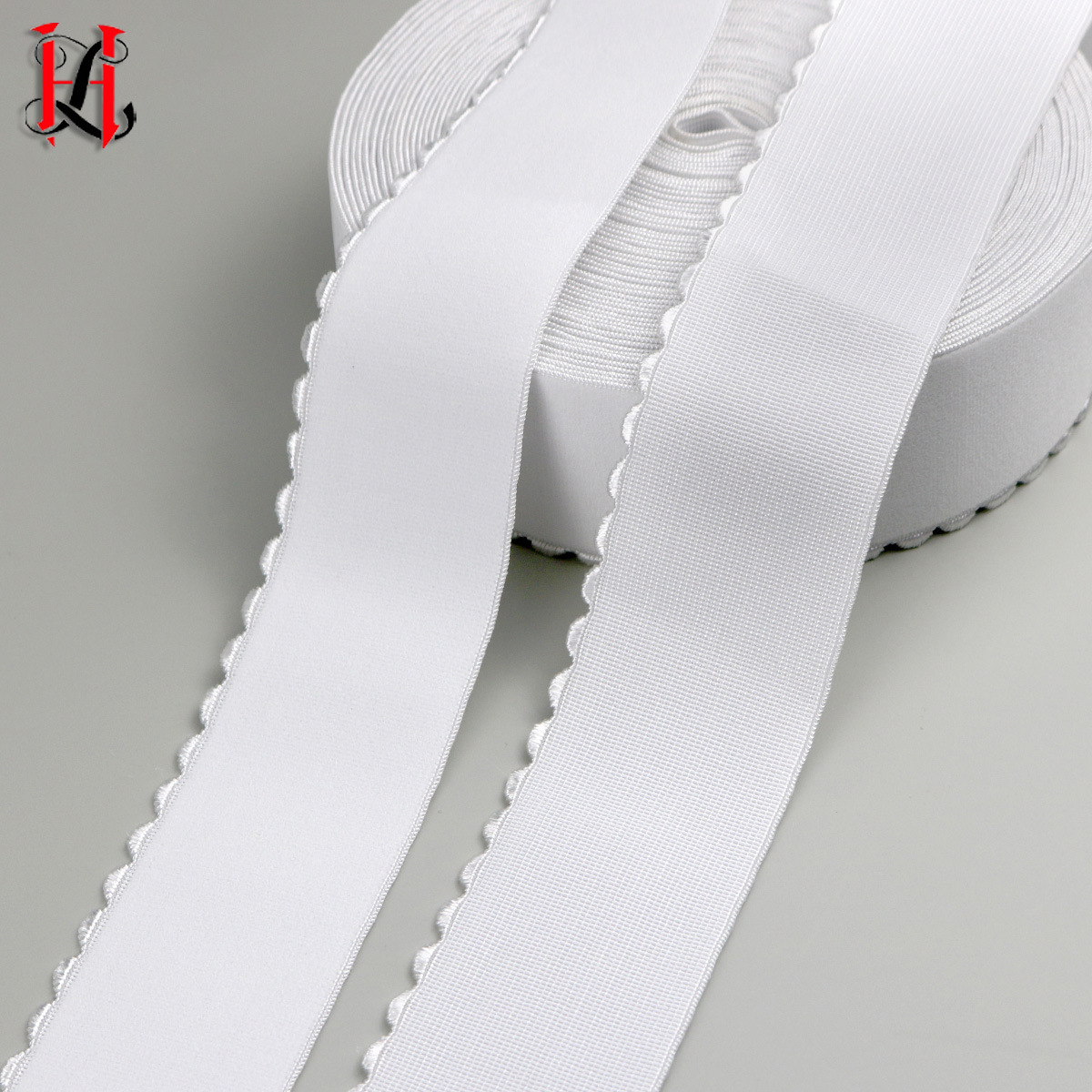 Off-The-Shelf Black And White Crescent Elastic Elastic Teeth Side Strap Underwear Swimsuit Bust Elastic Elastic Lace Webbing Item Picture
