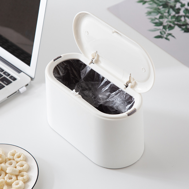 Pop-up lid desktop trash can Specification image