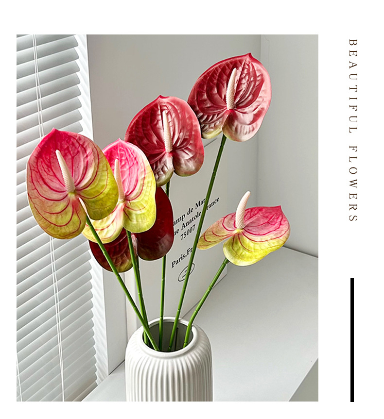 3D打印红掌仿真花火鹤掌婚礼堂布置家居装饰仿真绿植假花厂家批发详情12