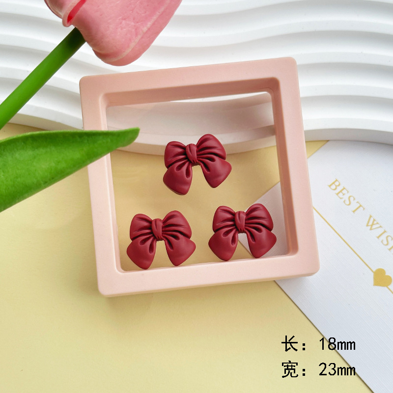 Cartoon simulation bow tie diy resin accessories, phone cases, cream glue DIY hair clips, wholesale of handcrafted materials pic 23