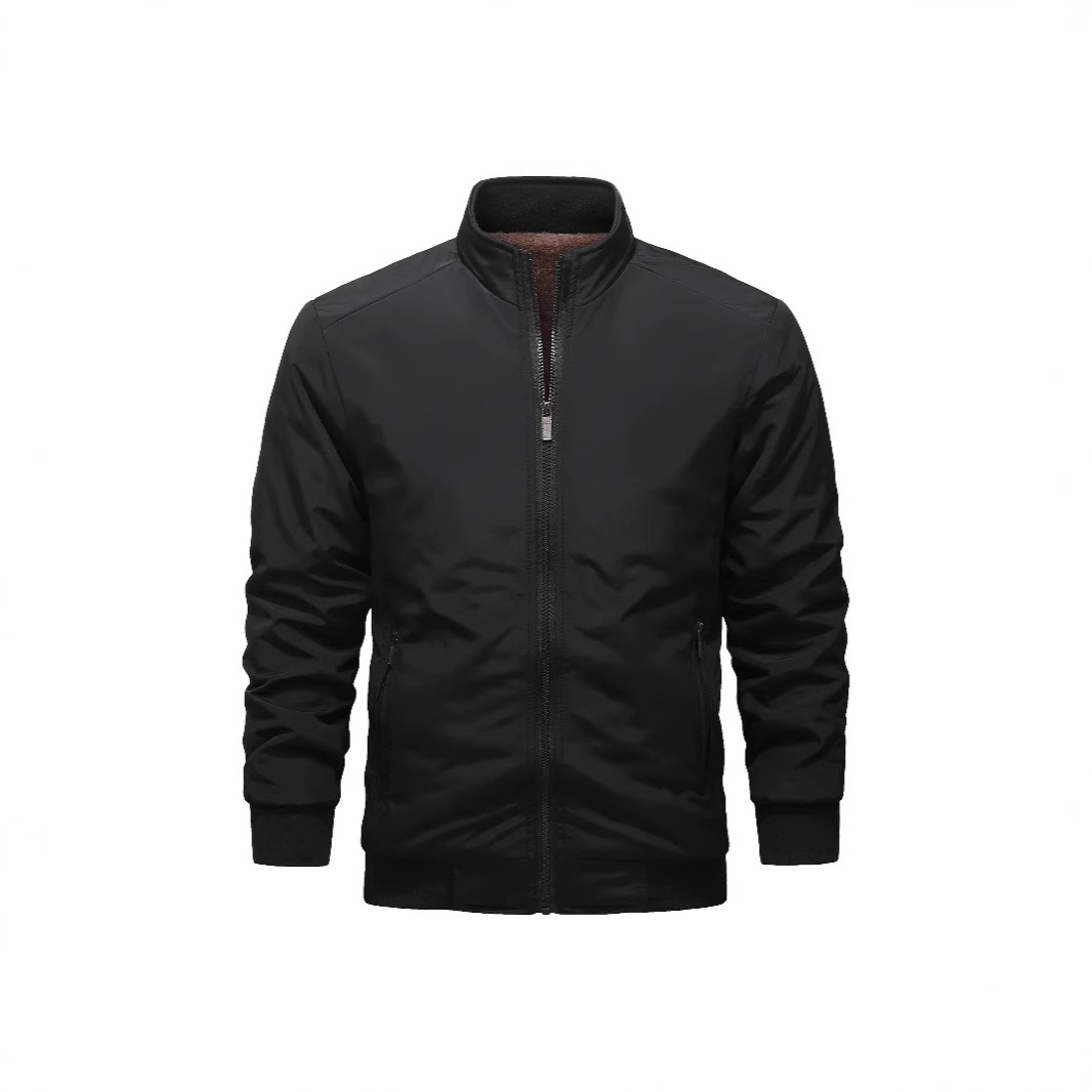 Winter men's coats, cotton-padded jackets for middle-aged and elderly people with fleece jackets, stand-up collars, casual and warm are selling well