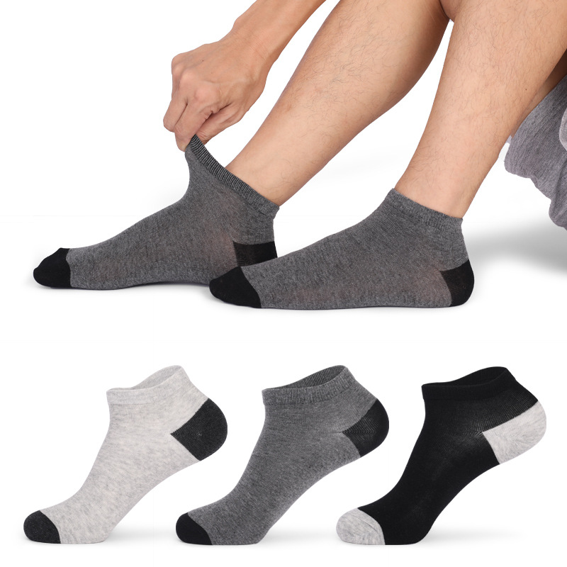 Men's Short Tube Boat Socks Invisible Socks Breathable Casual Socks Shallow Mouth Men's Socks Socks Manufacturers Wholesale Cotton Pure Cotton Stall details Picture