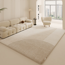 现代简约地毯客厅奶油风长毛家用床边毯2024新款地垫批发卧室地毯