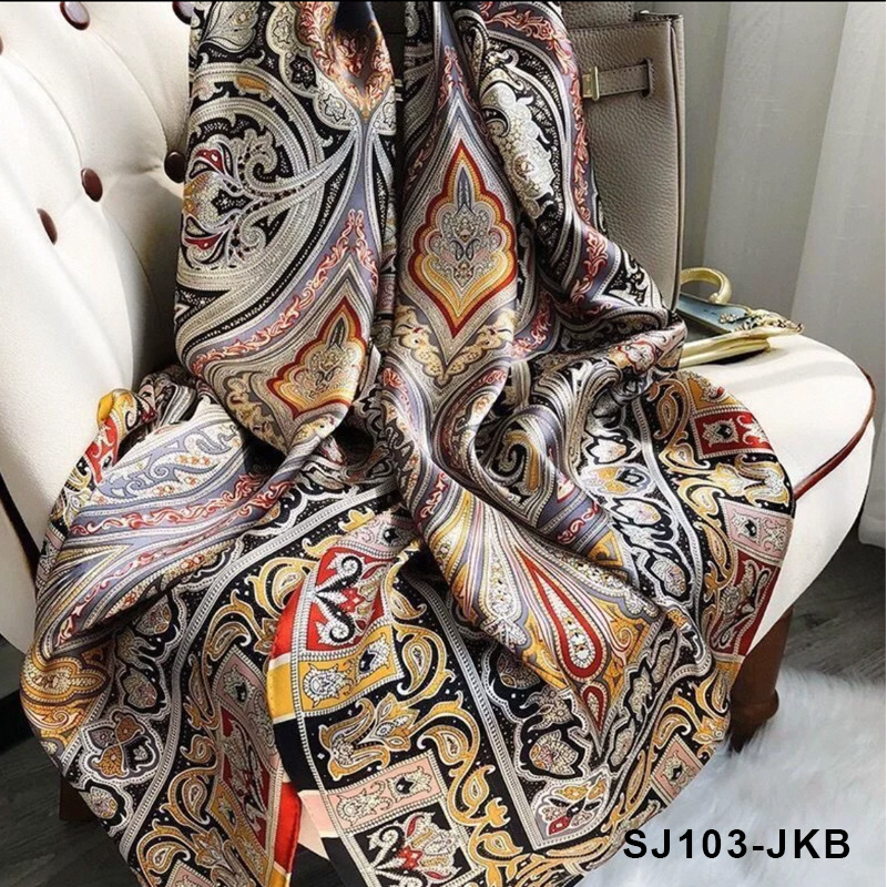 Fashionable silk scarf for women, new chiffon imitation silk, versatile shawl, thin sun protection, neck protection, stylish scarf Application Scenario