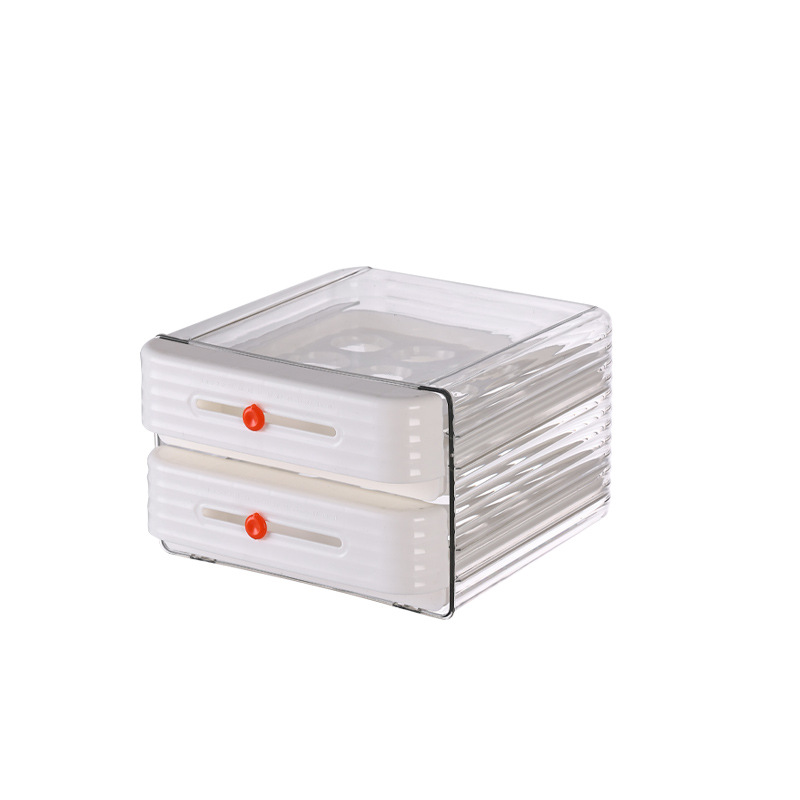 G512 layer pull-out refrigerator storage box, food-grade quick-freezing and preservation large-capacity transparent egg box Item Picture