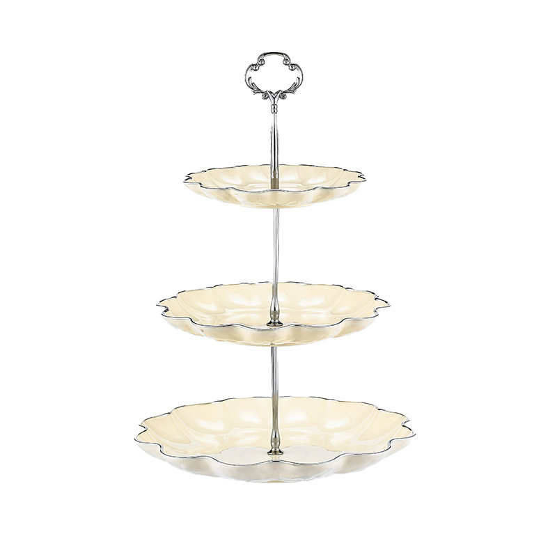Fruit Tray Living Room Home Tea Table Multi-Layer Afternoon Tea Heart Cake Plate Dessert Front Desk Display Shelf Light Luxury Item Picture