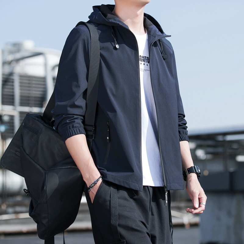 Autumn jackets, men's hooded jackets, casual men's tops, work clothes, group uniforms, trench coats, logo cross-border wholesale Application Scenario