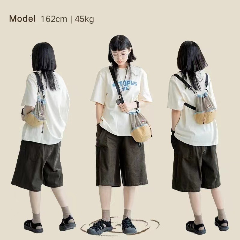 New children's storage bag, outdoor play portable canvas packaging toy, light and casual outdoor fashionable travel bag Specification drawing