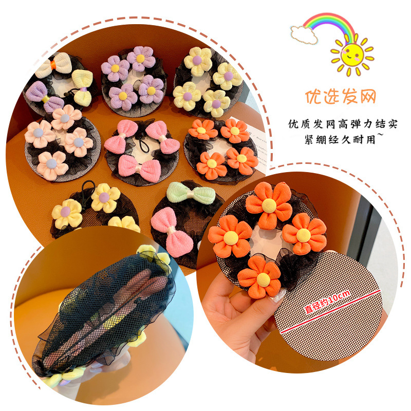 Children Dance Special Hairnet Girl Ball Hair Tray Hair Band Headwear 2023 New Net Head Flower Jewelry Application Scenario