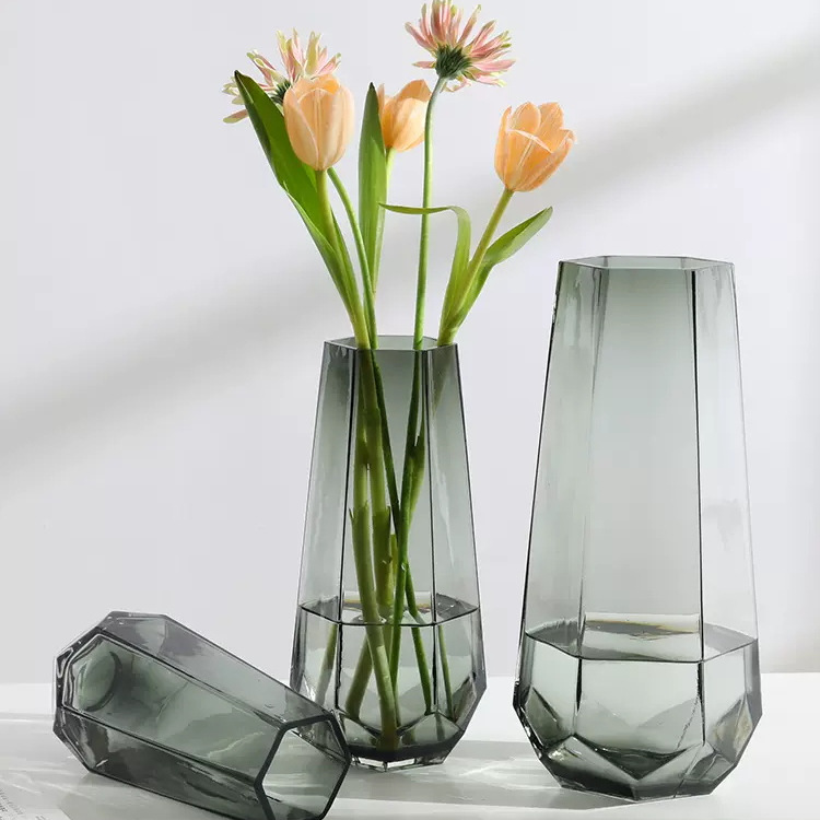 Net Red Nordic Simple Creative Glass Vase Transparent Water Raised Flower Arrangement Rose Lily Machine Living Room Decoration Home Specification drawing