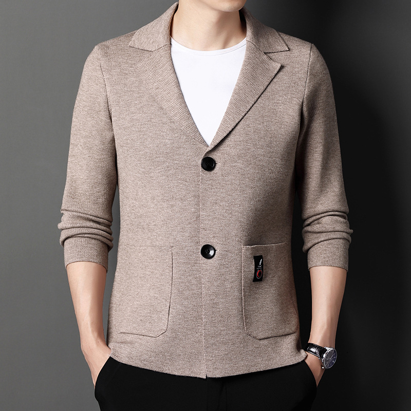 New men's tops for Spring and Autumn 2023: Casual knitted cardigans, fitted long-sleeved sweaters, trendy coats, and sweaters for men Application Scenario
