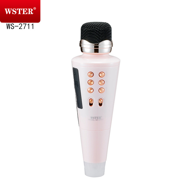 The new mobile phone, all-in-one WS-2711 with wireless Bluetooth microphone, live streaming microphone and built-in speaker for all-people KTV details Picture