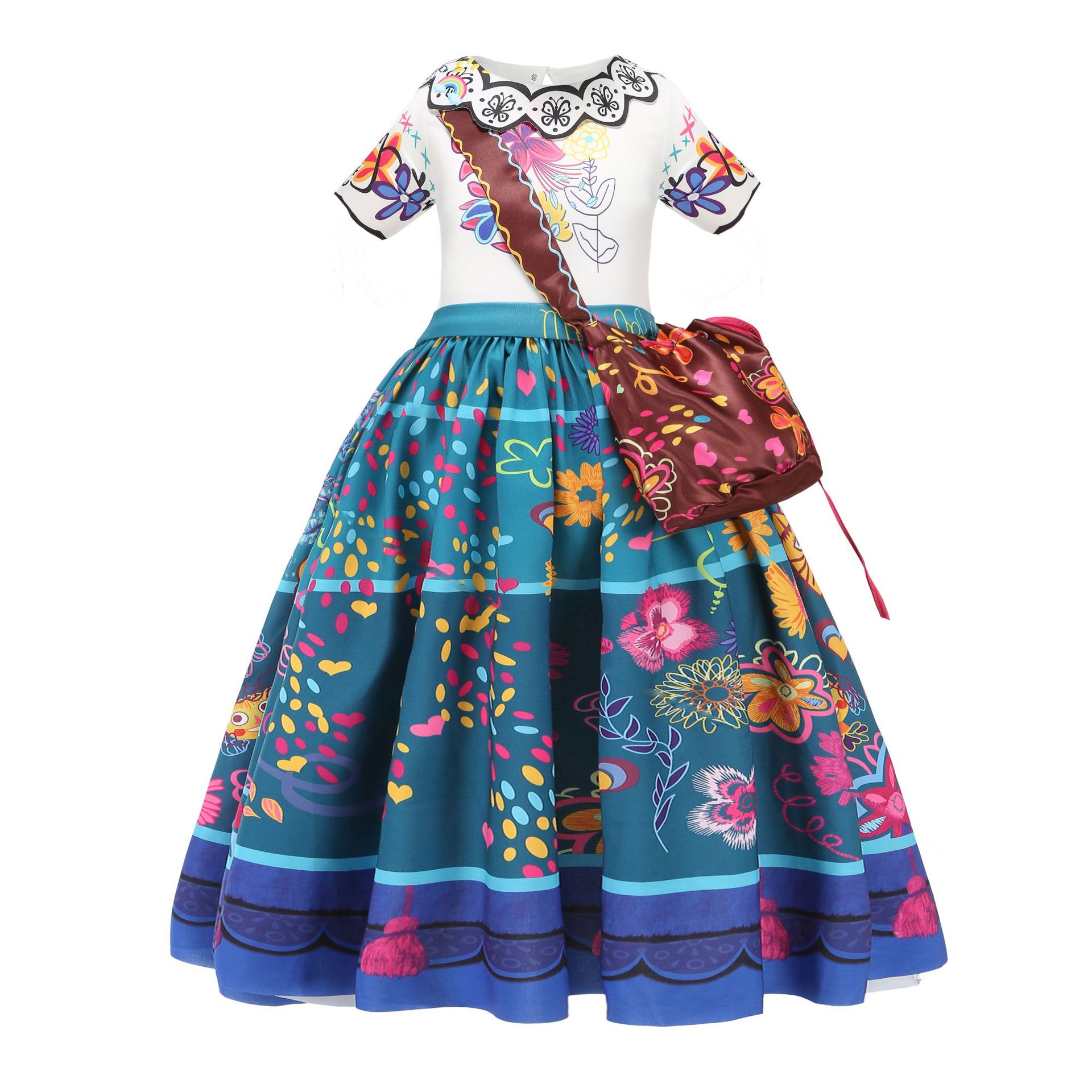 Encanto Mirabe Girls' Princess Dress Isbela cosplay export one-piece consignment Specification image