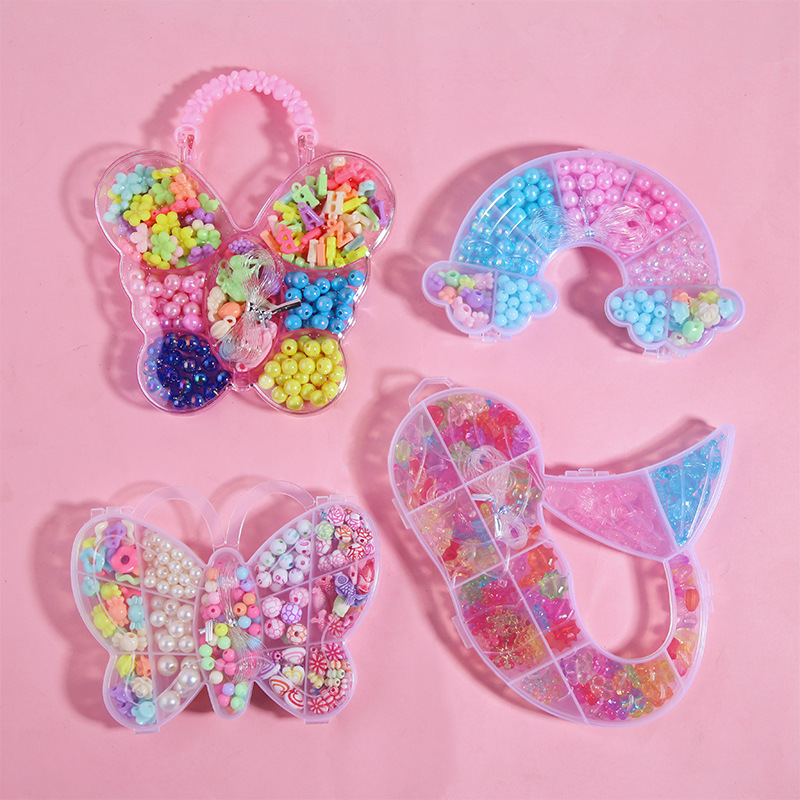 Children's beading supply, girls' toys, educational handicrafts, diy making material kits, bracelets, necklaces, beading gift boxes Specification image