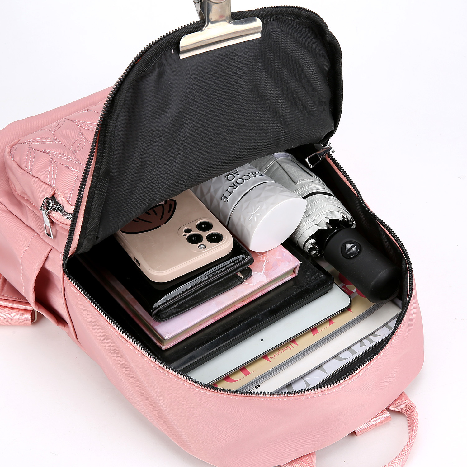 [pérdida clara] nueva dama mochila moda bordar línea mochila de tela oxford de gran capacidad bolsa de estudiante casual Application Scenario