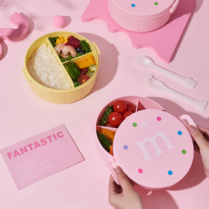 Student compartments lunch boxes with LIDS, microwave-heated meal boxes for going out, cartoon food preservation boxes, and light lunch boxes for office workers Specification image