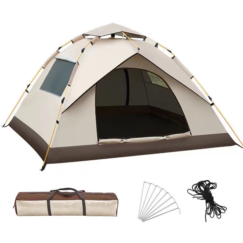 The fully automatic outdoor camping tent is a foldable, sun-proof, rain-proof and mosquito-proof travel tent that can be carried in the wild Application Scenario