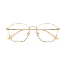 新款金属多边形眼镜框 复古素颜装饰平光镜 可配度数眼镜架29225
