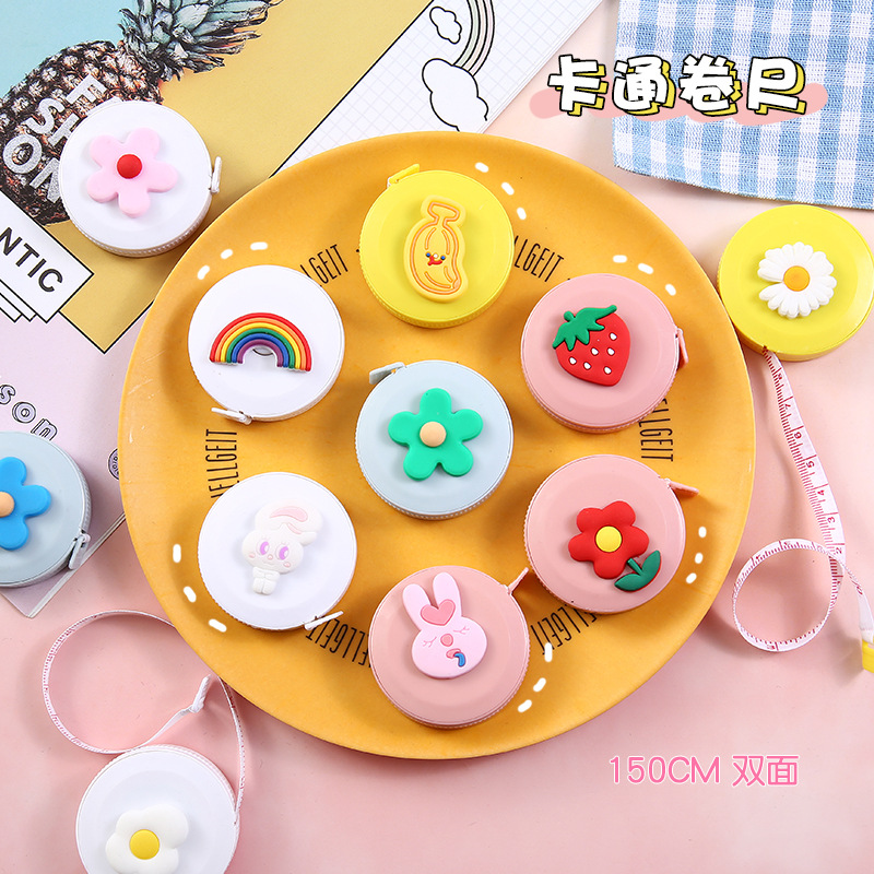 Creative cartoon telescopic portable soft ruler home cute double-sided mini measurement small tape measure clothing tape wholesale