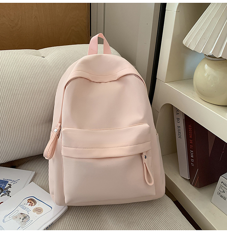 书包女ins 小清新高中生双肩包女纯色少女旅行背包男耐磨休闲背包详情38