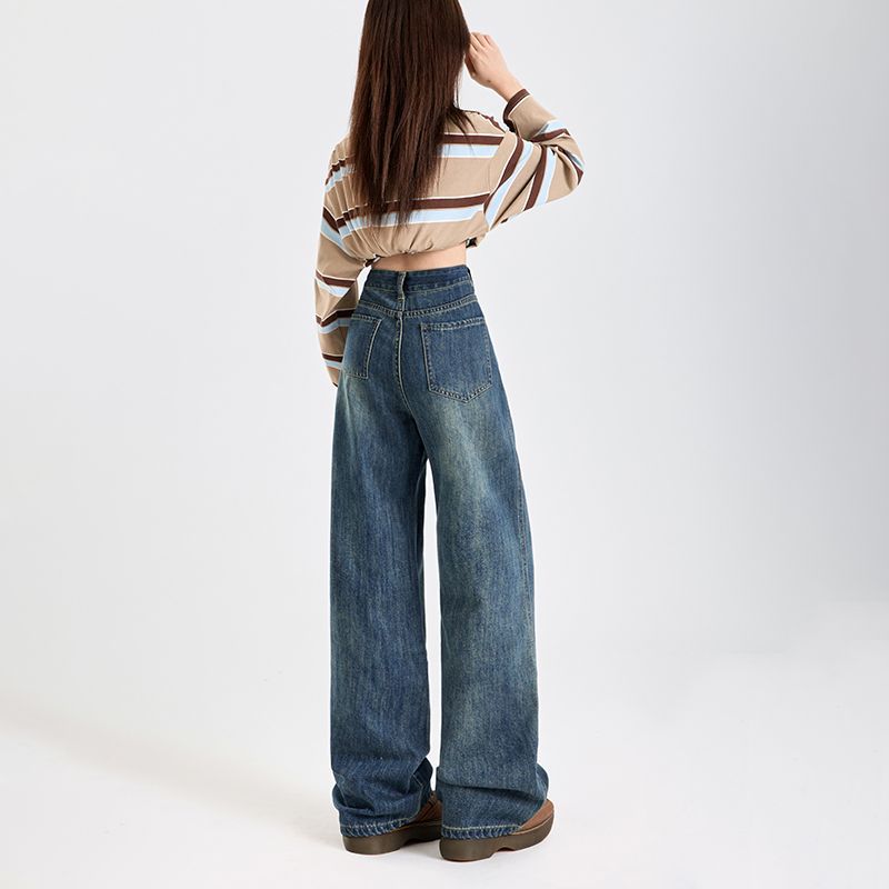 The new fashion trend of jeans for women in 2025: high-waisted, slimming, retro and beautiful, dollar style, straight leg, wide legs Application Scenario