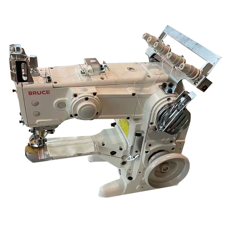 Bruce 1500 cylindrical overlock sewing machine, direct drive pig head cart, three-needle five-thread sewing machine Application Scenario
