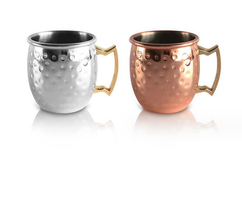60ML mini stainless steel electroplated hammered small wine glass details Picture