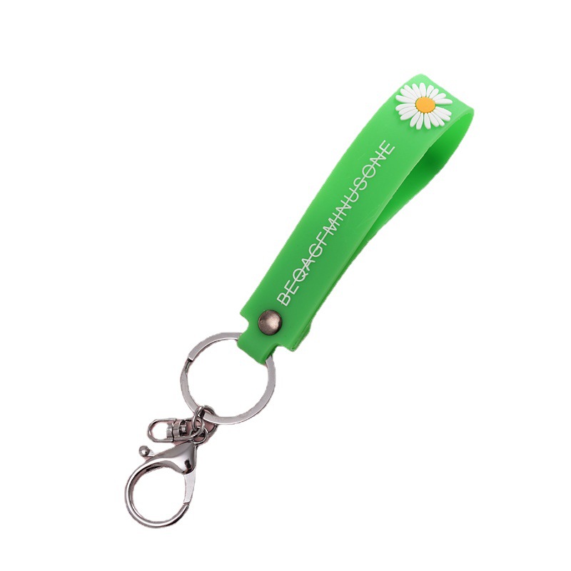 New Multicolor Daisy Soft Glue Key Chain Wrist Rope Car Bag Small Gift Accessory Pendant Item Picture