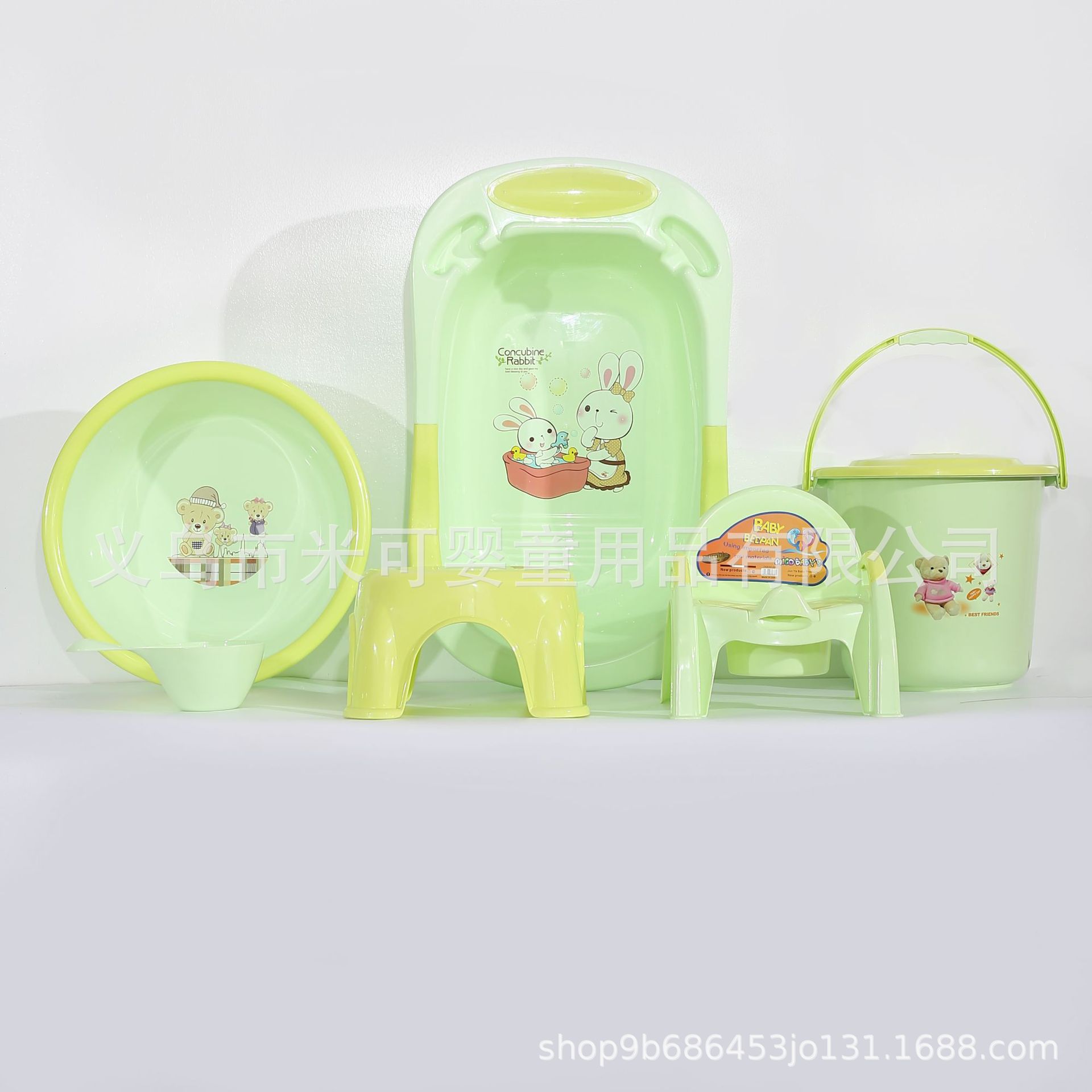 Little Rabbit colorful large bucket set, children's bathtub set Specification image
