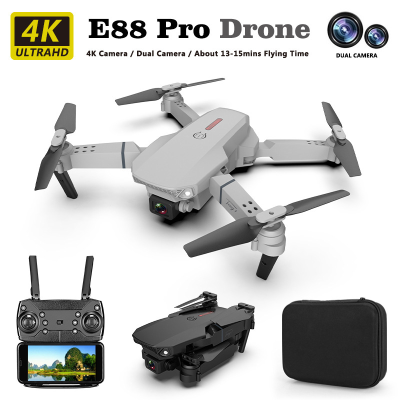 Cross-border E88 UAV folding hd aerial photography aircraft four axis aircraft E58 remote control aircraft drone thumbnail