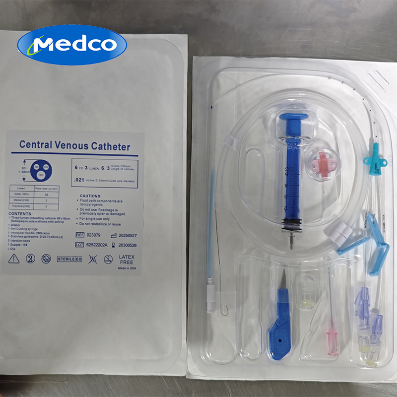 Cross-border exclusive single-use central venous catheter kit CVC single-lumen/double-lumen/triple-lumen medical care kit